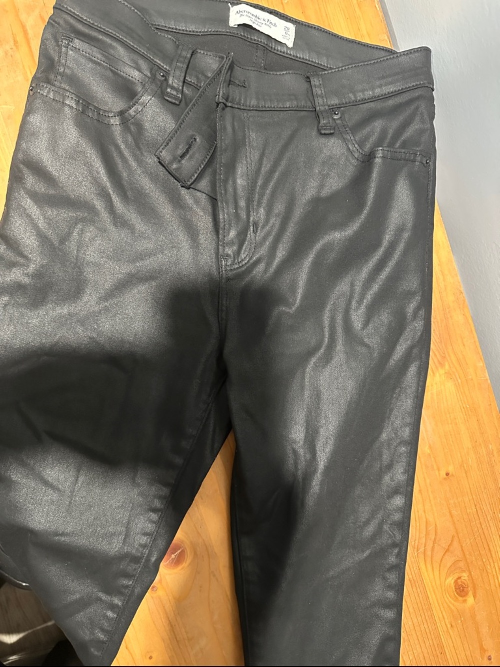 Abercrombie & Fitch Black High-Rise Super Skinny Ankle Jeans